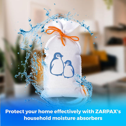 ZARPAX Household Mini Moisture Absorbers | 5.5oz SET OF 2 Reusable Dehumidifier Bags | Closet Humidity Absorber | Absorbs Moisture Damp Bad Odours | Closet Dehumidifier 100% Leakproof