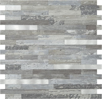 DICOFUN 10-Sheet Peel and Stick Backsplash Wall Tile, PVC Kitchen Backsplash Peel and Stick in Sandstone, 9.4 sq.ft