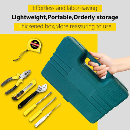 MAYWILLA 8 Piece Hand Tool Kit Basic Set,General Household Repair Small Home Tool Kit with Storage BoX for Car Maintenance,Home,DIY,Office,Garage
