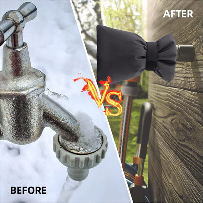 Outdoor Faucet Covers for Winter Freeze Protection, 4 Pack Thickened Insulation Outside Hose Bib Reusable Waterproof Anti-Freeze Tap Cover