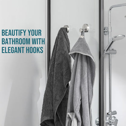 TAILI Suction Cup Razor Holder in Shower 2 Pack, Towel, Loofah, Shaver Holder for Bathroom Wall, Powerful Suction Cup Shower Hooks, Easy to Install and Reuse, White