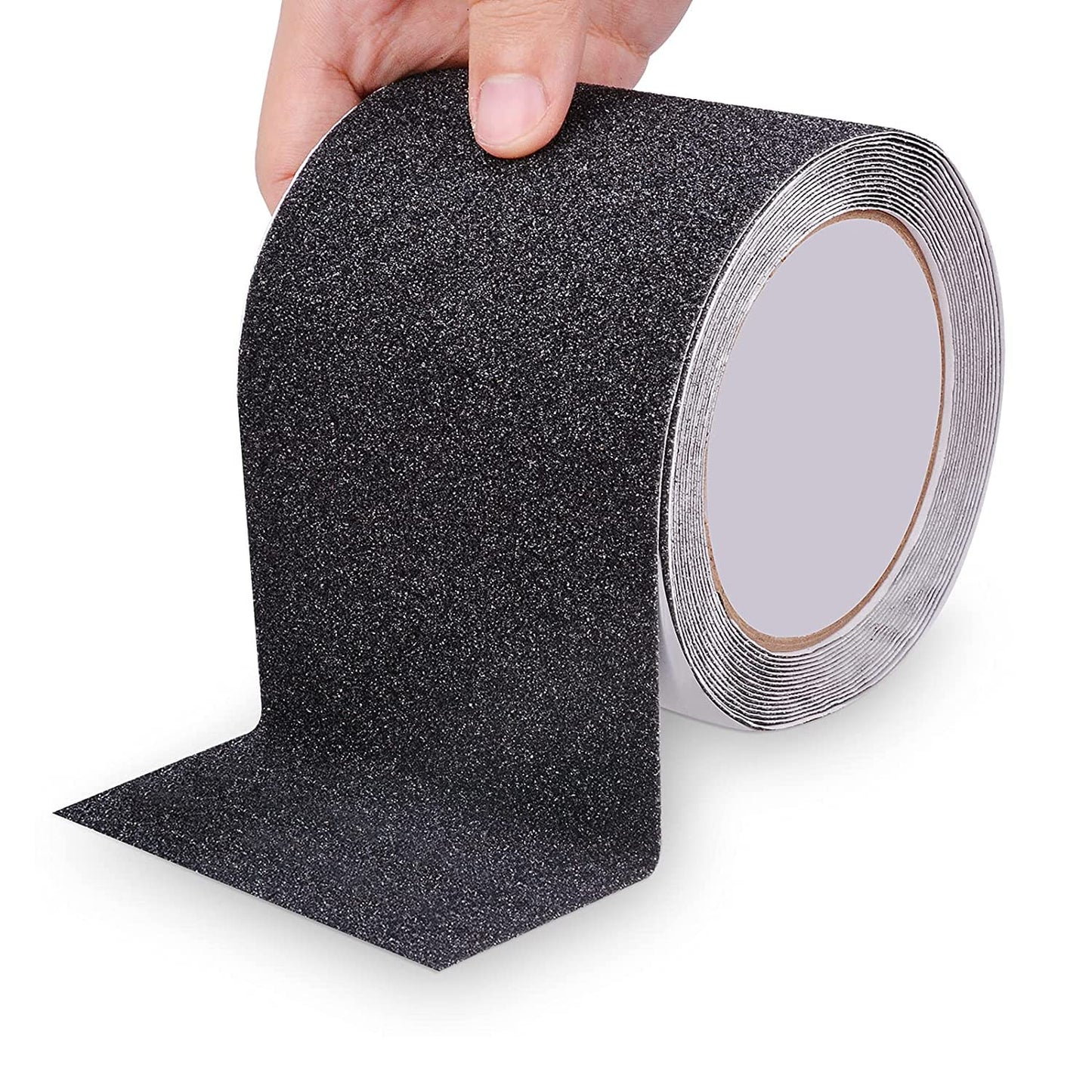 Qingluan Grip Tape, Heavy Duty Anti Slip Tape for Stairs Outdoor/Indoor Waterproof 4" x 33 ft, Safety Non-Slip Roll for Stair Step Traction Treads Stair Non Slip Strips Grey