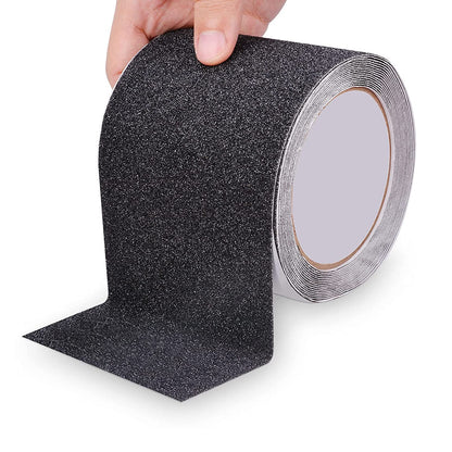 Qingluan Grip Tape, Heavy Duty Anti Slip Tape for Stairs Outdoor/Indoor Waterproof 4" x 33 ft, Safety Non-Slip Roll for Stair Step Traction Treads Stair Non Slip Strips Grey