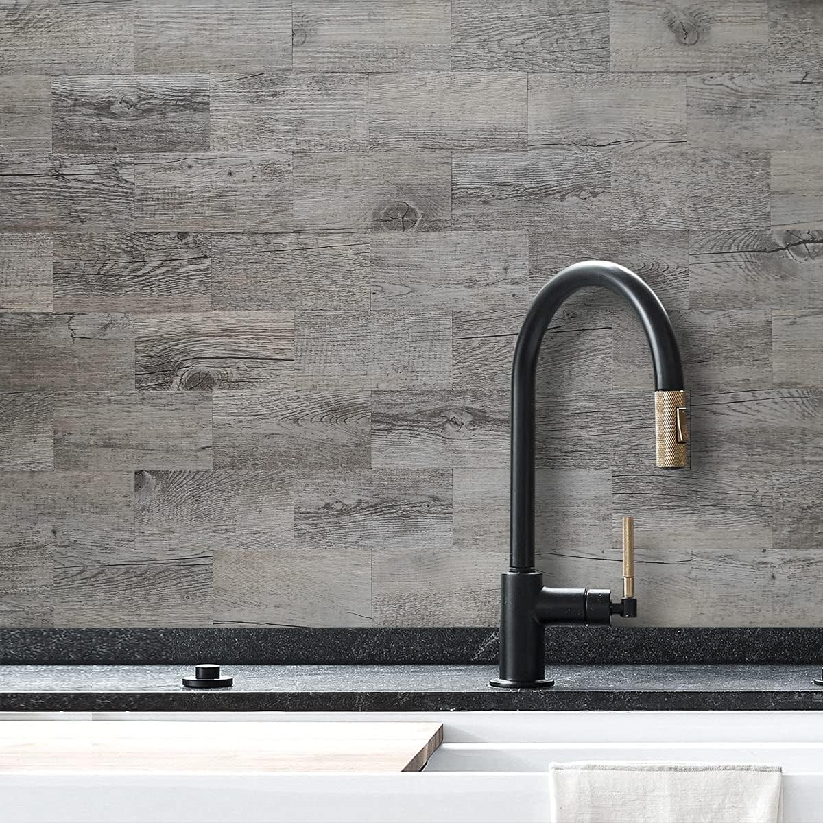 AULIGET 100 Piece Rust Slate Peel and Stick Backsplash Wall Tiles, 3" x 6" PVC Faux Stone Stick on Tiles for Backsplash Kitchen, Bathroom, Laundry Room, Camper, Fireplace