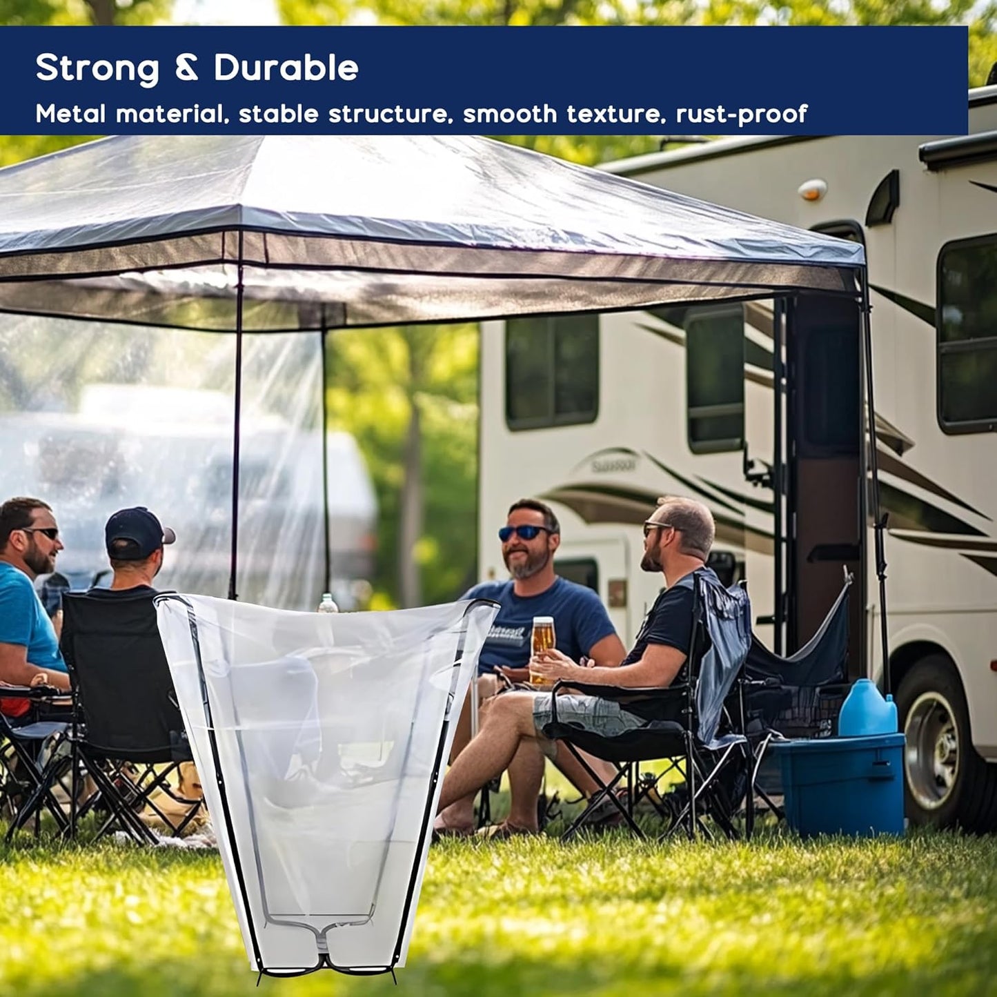 Outdoor Trash Bag Holder Stand,Metal Garbage Bag Holder for 30-45 Gallon Bags,Leaf Bag Support Stand Holder,Portable Multi-Use Garbage Bag Frame Holder for Leaves Camping Lawn Party Weeding Yard