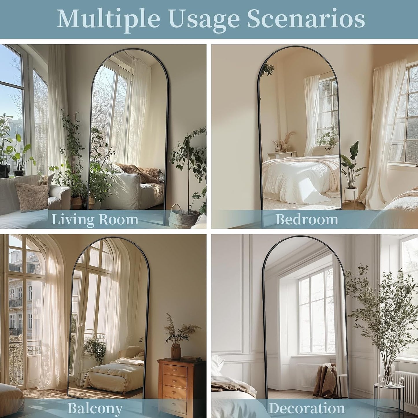 Full Length Mirror with Stand, 71"x28" Arched Full Body Large Stand Up Aluminum Frame Floor Standing Mirror, Freestanding Hanging Leaning Mounted for Bedroom Living Room Entryway Gold