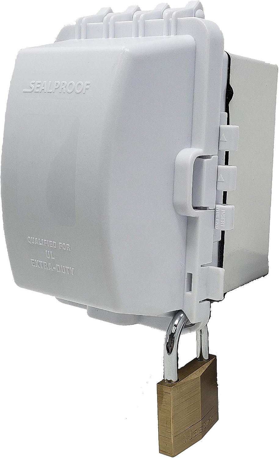 Sealproof 1-Gang Weatherproof In Use Outlet Cover | Horizontal/Vertical Outdoor Plug and Receptacle Protector, Lockable Bubble Cover, UL Extra Duty Compliant, 18 Configurations, Gray