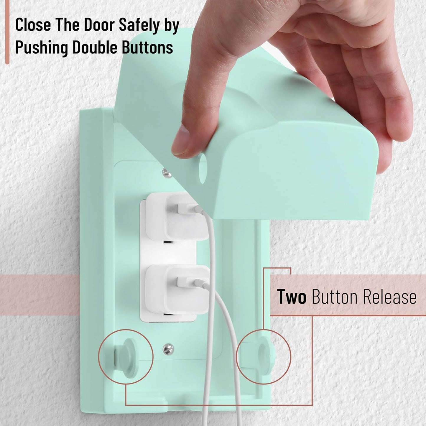 Bates Baby Safety Outlet Cover Box - Plug Covers for Electrical Outlets, Child Proof Outlet Cover, Socket Covers for Outlets