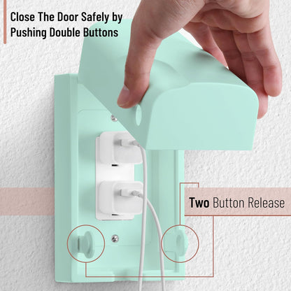 Bates Baby Safety Outlet Cover Box - Plug Covers for Electrical Outlets, Child Proof Outlet Cover, Socket Covers for Outlets