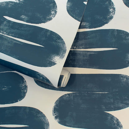 Tempaper x Bobby Berk White & Black Wiggle Room Removable Peel and Stick Wallpaper, 20.5 in X 16.5 ft, Made in The USA