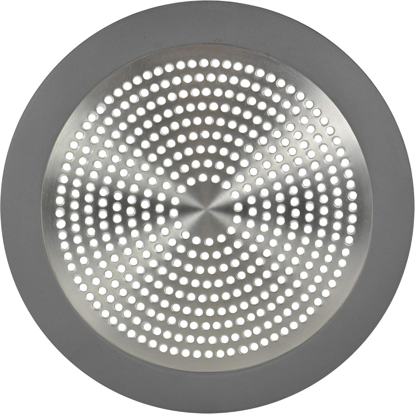 Danco Snap-in Shower Drain Cover with in-Drain Hair Catcher, 4-1/4" Round, White Strainer, (10533)