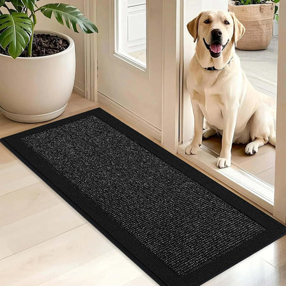 BEQHAUSE Indoor Door Mat 20" x 32", Dirt Trapper Door Mats Non-Slip Entryway Rugs Washable, Resist Dirt Absorbent Welcome Mat, Low Profile Floor Mats for Front Back Door and Entryway, Taupe