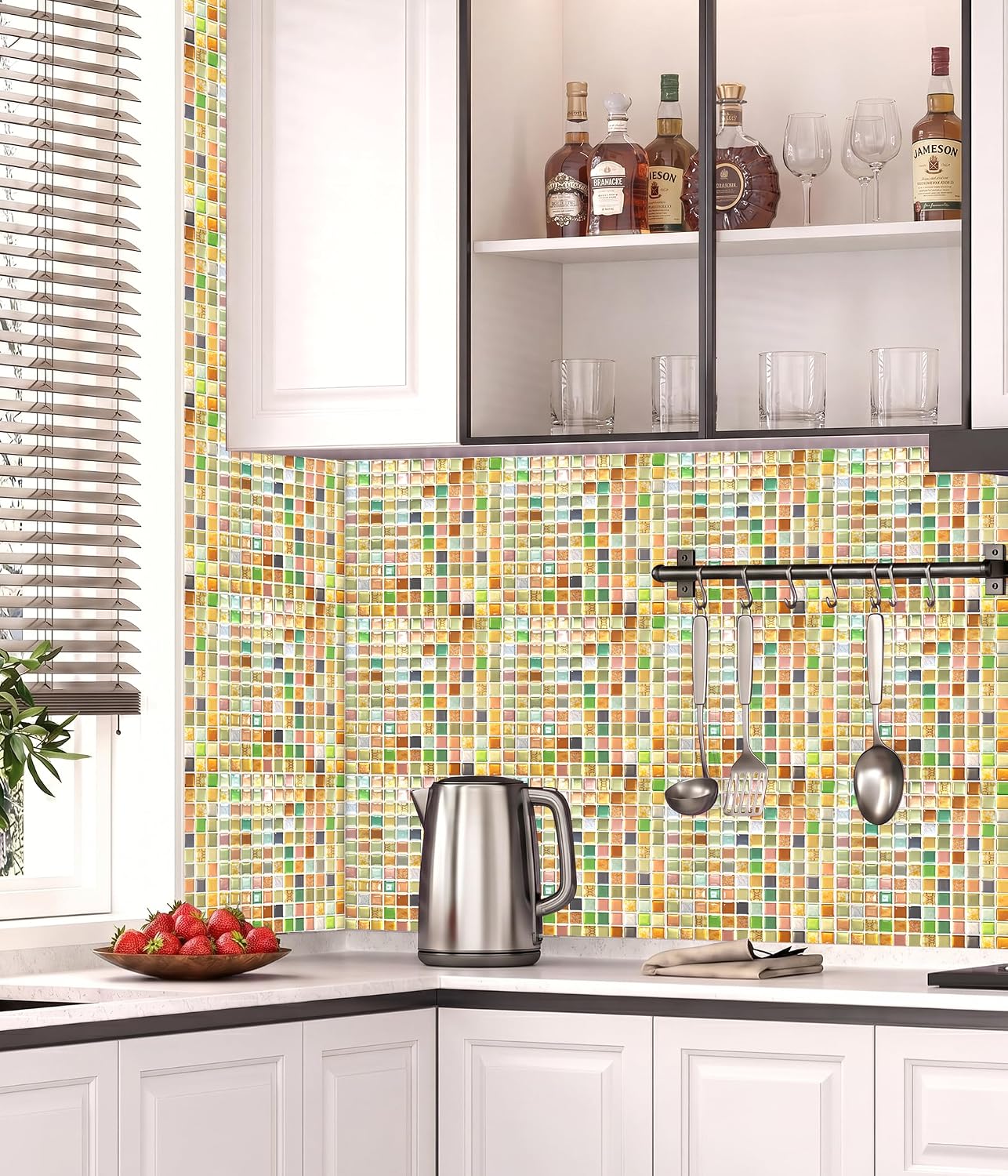 Yoillione Peel and Stick Backsplash for Kitchen: Self Adhesive Wall Tiles for Bathroom - Vinyl Thick Back Splash Tile (10, Light Coffee)