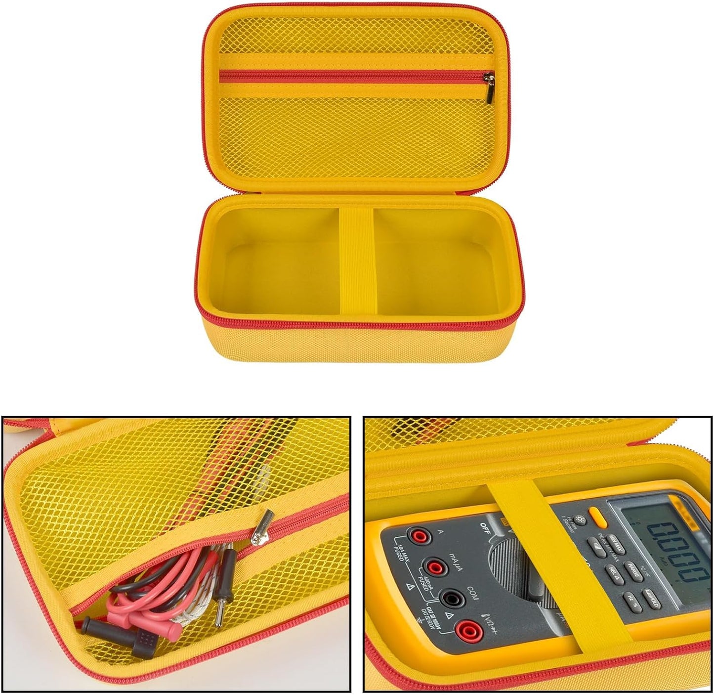 Comecase Hard Carrying Case for Fluke 87-V/ 88V/ 15B+/ 17B+ and More Digital Multimeter, Protective Travel Storage Bag - Black
