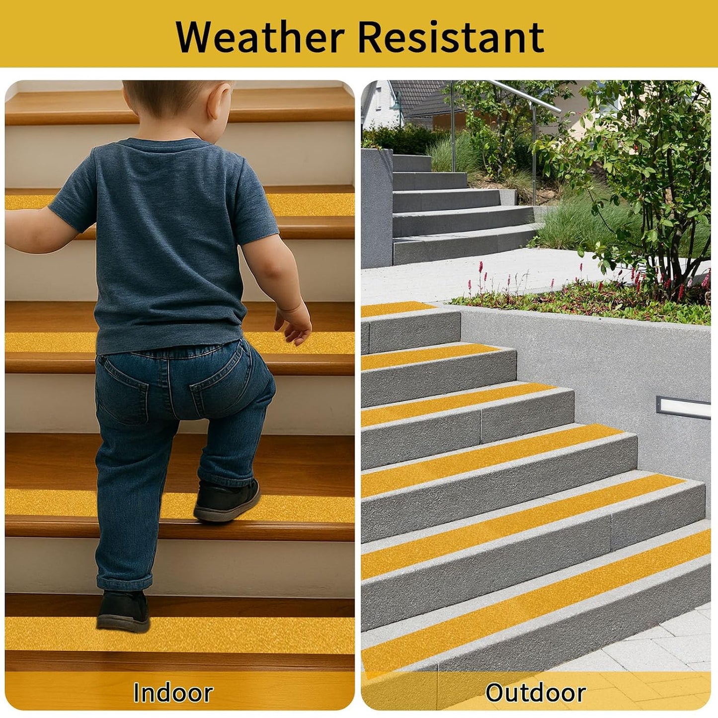 Waterproof Tape for Pools, 2" x15FT Heavy Duty Anti Slip Stair Treads Outdoor Tape Non-Slip Rubber Grip Tape Shower Strips Slip Resistant Tape Traction Tape for Stairs Showers Bathroom Trails