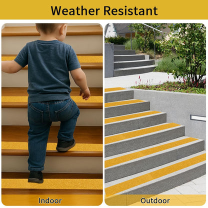 Waterproof Tape for Pools, 2" x15FT Heavy Duty Anti Slip Stair Treads Outdoor Tape Non-Slip Rubber Grip Tape Shower Strips Slip Resistant Tape Traction Tape for Stairs Showers Bathroom Trails