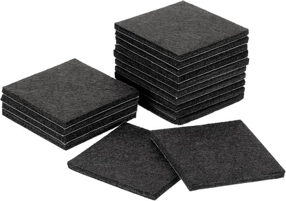 uxcell Furniture Pads, 16Pcs 2.5" - Square Self Adhesive Felt Furniture Pads, Floor Protectors for Furniture Feet Chairs Legs Hardwood Floors (Brown)