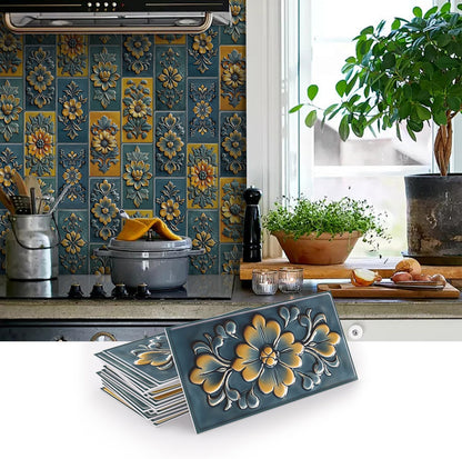 VICCI 32Pcs Tile Decals - Peel and Stick Kitchen Backsplash - Decorative Wall Tiles Stickers 8" x 4" Self-Adhesive Waterproof Removable for Bathroom Cabinets Home DIY Projects Decor