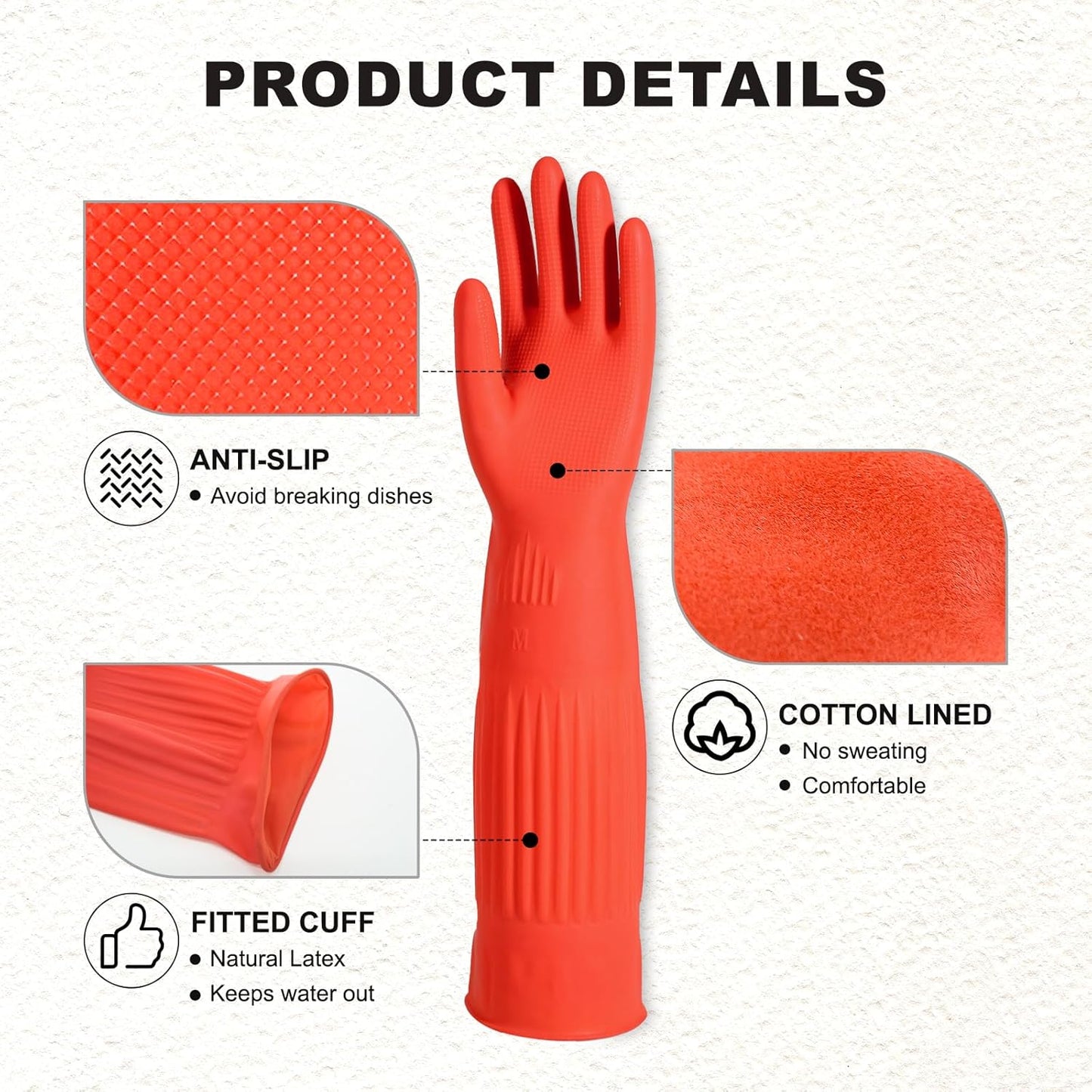 North Tower Long Dishwashing Gloves Length Rubber Reusable Resistant Platos Nitrile,Dishwashing Gloves