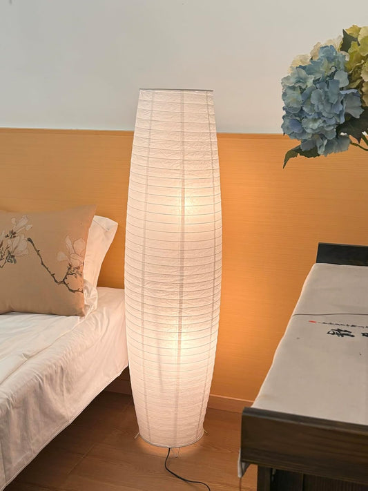 Rice Paper Floor Lamp, Tall Standing Lamp,51.18 * 13.78 (inch) Foldable for Storage, Individually Packaged for Transportation, Indoor Decorative Handcrafted Art
