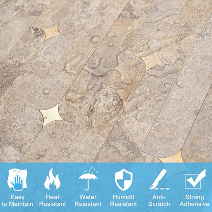 Peel and Stick Backsplash Tile, 10 Sheets Waterproof PVC Wall Tiles for Kitchen Bathroom, Thick Self Adhesive Stick on Backsplash, Covers 9.67 Sq.Ft