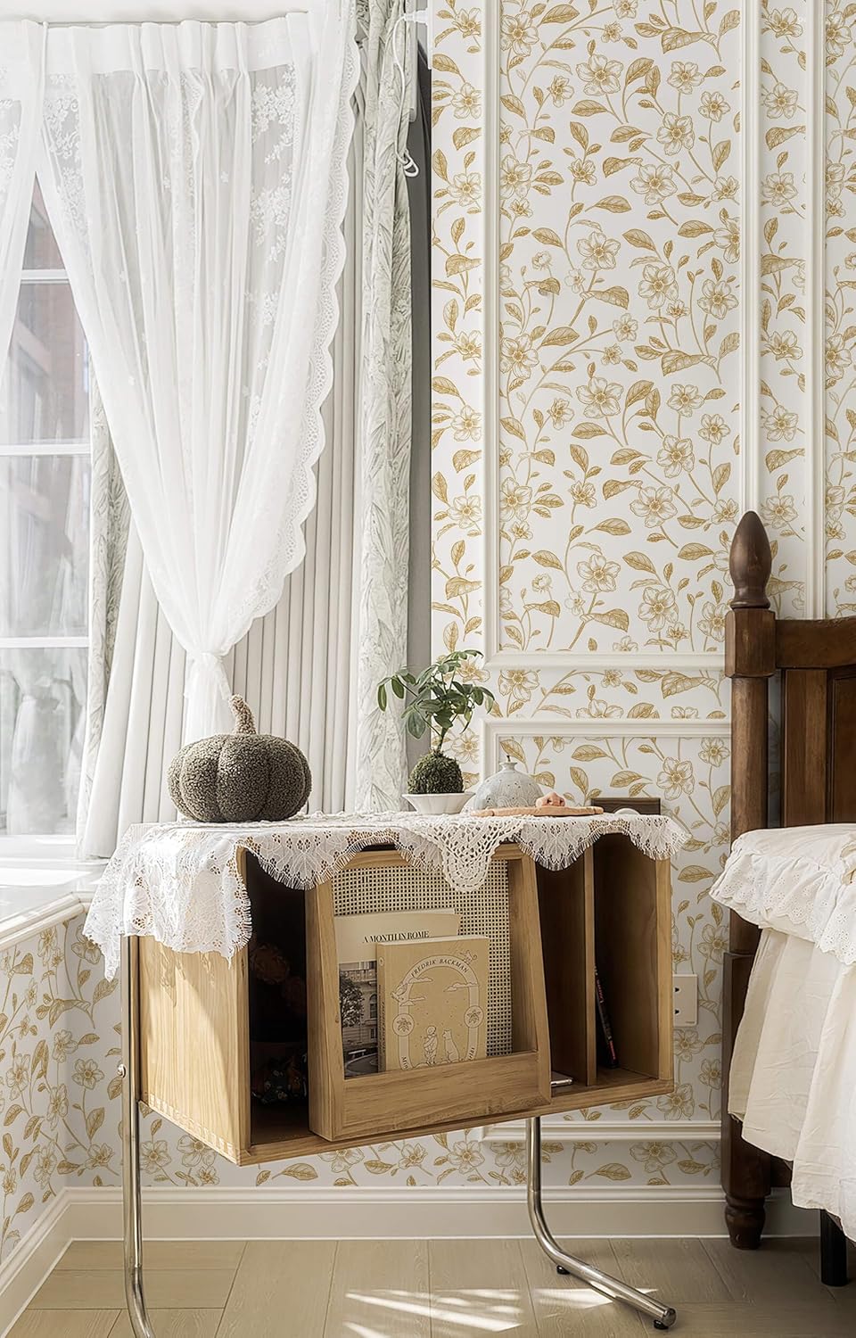 Heroad Boho Peel and Stick Wallpaper Beige Renter Friendly Wall Paper Peel and Stick Modern Contact Paper Neutral Geometric Wallpaper for Bedroom Bathroom Cabinets Decor Vinyl Waterproof 17.3"x78.7"