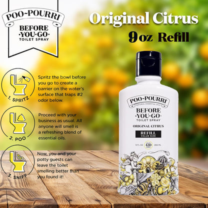 Poo-Pourri Before-You-Go Toilet Spray, Bamboo Rain, 2 Fl Oz, Up to 100 Uses, Bathroom Odor Deodorizer with Essential Oils for Home or Work, Travel Essentials, TSA Approved Size, Bamboo & Fresh Grass