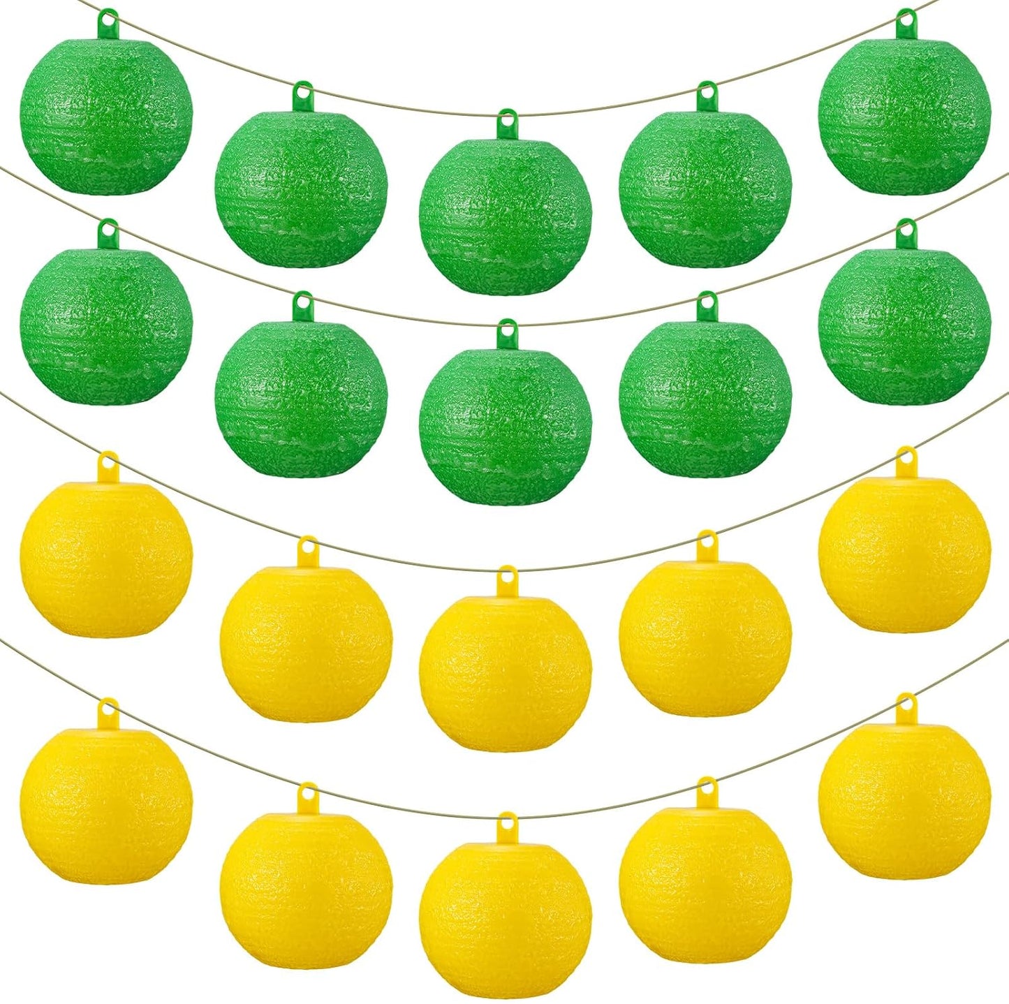 Qualirey 10 Pcs Sticky Fruit Fly Trap Ball Adhesive Fly Catching Ball Sticky Glue Fly Gnat Wasp Hornet Mosquito Bugs Flying Insects Trap Ball Traps (Yellow)