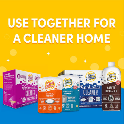Lemi Shine Garbage Disposal Cleaner and Deodorizer Powered By Citric Acid | Foam Cleaner For Kitchen Garbage Disposal with a Natural, Fresh Lemon Scent (2 Count)