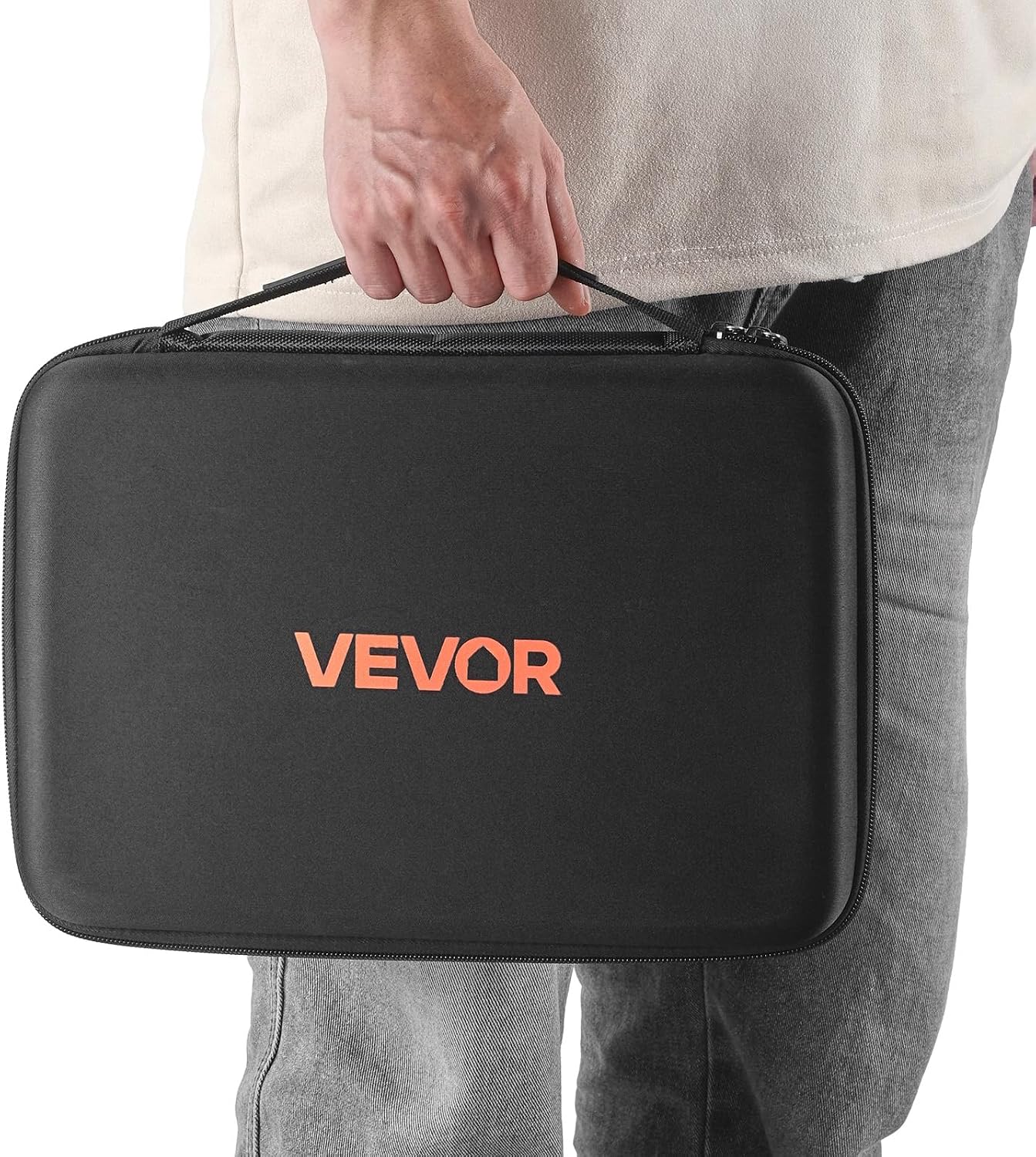 VEVOR Battery Organizer Storage Box, Battery Case Bag with Tester BT-168, Waterproof Batteries Organizer Storage Case with Zipper, Holds 167 Batteries AA AAA C D 9V Button, Black (Box Only)