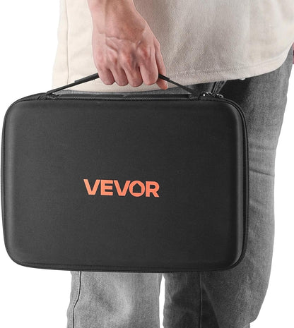 VEVOR Battery Organizer Storage Box, Battery Case Bag with Tester BT-168, Waterproof Batteries Organizer Storage Case with Zipper, Holds 167 Batteries AA AAA C D 9V Button, Black (Box Only)
