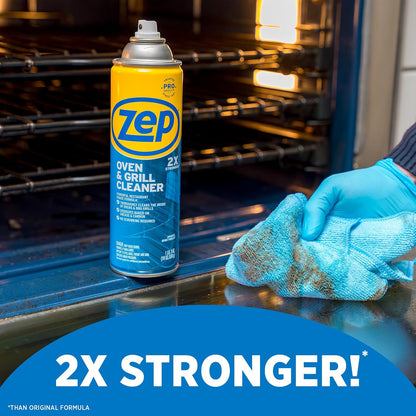 Zep Heavy-Duty Oven and Grill Cleaner - 19 oz (Case of 2) ZUOVGR19 - Dissolves Grease on Contact, on Burners, Grates and Drip Pans