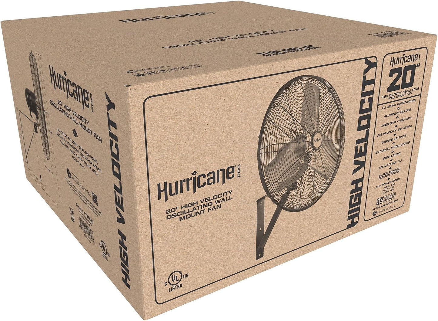 Hurricane Classic 6 Inch Clip Fan, 2 Speed Portable Desk Table Fan with Tilt, White