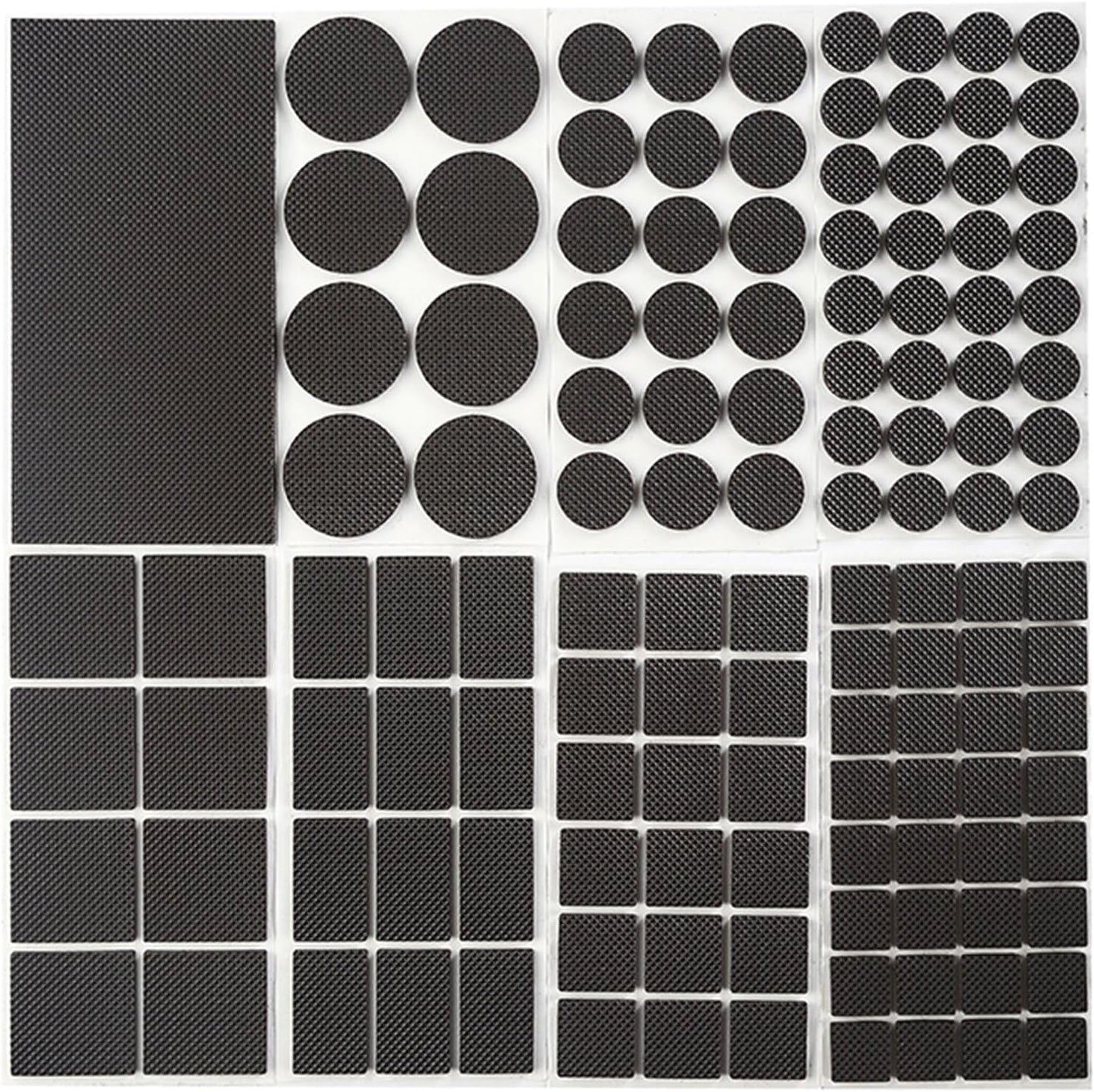 Non Slip Furniture Pads 1/2" x 3" Rubber Strips Self Adhesive Furniture Grippers Chair Leg Pads Rubber Chair Feet Anti Scratches Non Skid Furniture Pad Floor Protectors, 40 Pcs Rectangle