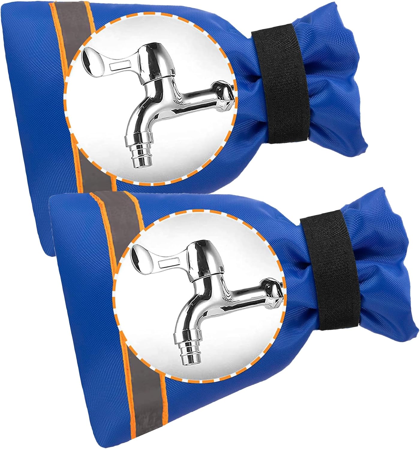 Outdoor Faucet Socks - 10'H x 6.3'W for Winter Freeze Protection, 2 Piece Tap Cover, Reusable Spigot Cover - Beige