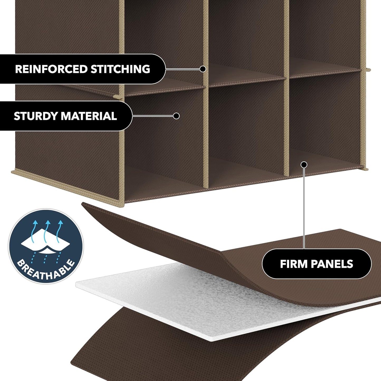 Simple Houseware 24 Section Shelves Hanging Shoes Organizer Holder for Closet, Gray