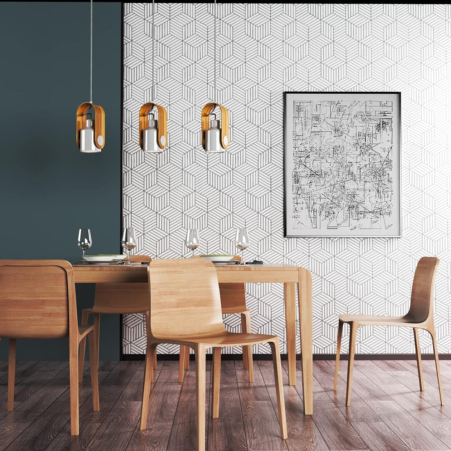 MelunMer Geometric Peel and Stick Wallpaper Gold 118In L 17.7In W Self Adhesive Removable Wallpaper for Bedroom/Bathroom Waterproof Modern Contact Paper for Cabinets Gold Contact Paper Shelf Liner