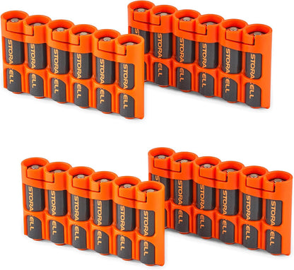 Storacell Slimline AA-6 Battery Storage Caddy and Dispenser (Pack of 2), Military Green, Holds 6 AA Batteries (Not Included), Durable & Compact Design, The Original Battery Caddy, Made in The USA