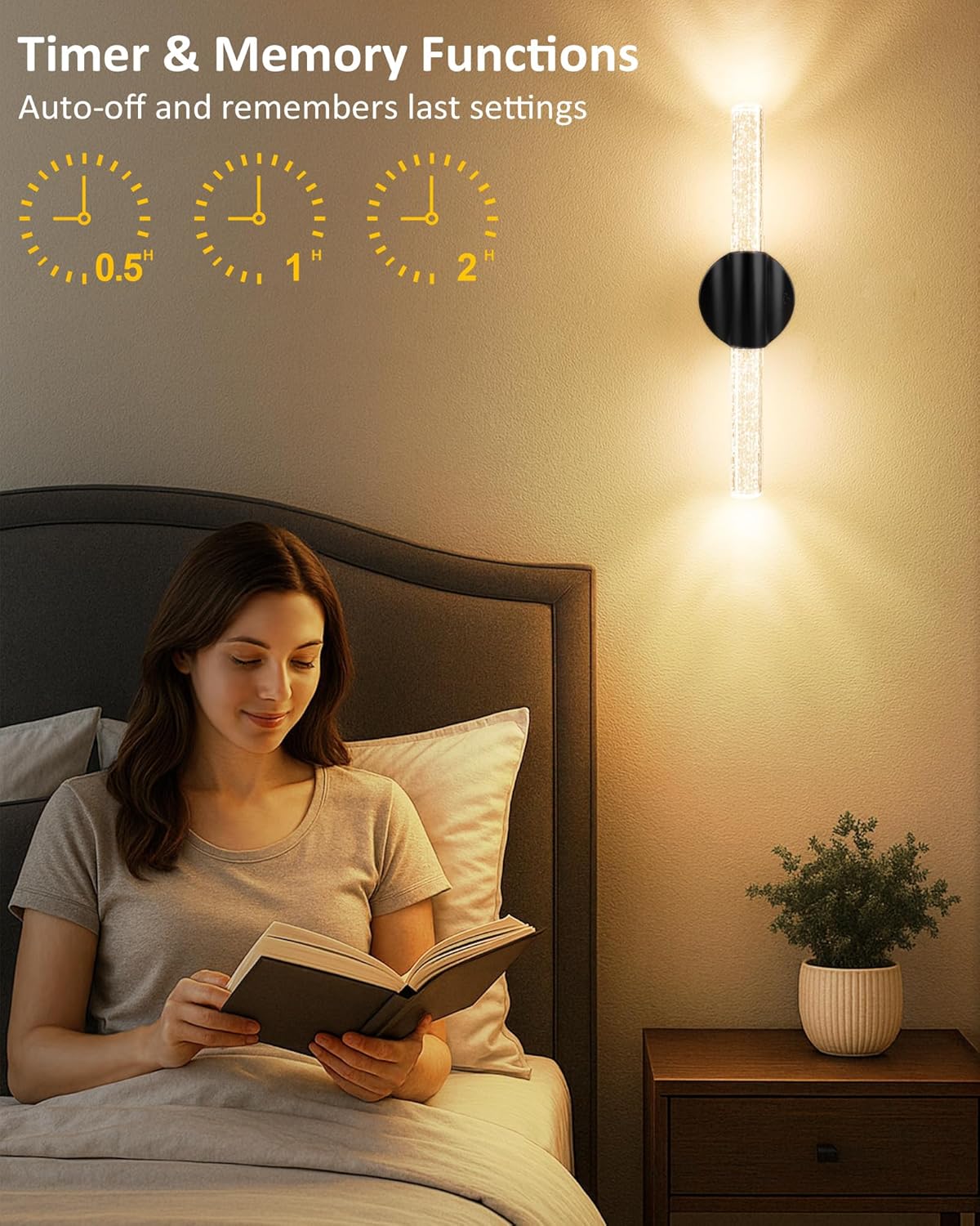 Peel and Stick on Wall Sconce set of 2, Rechargeable No Drill Gold Wireless Magnetic Battery Operated Wall Lights with Remote, Dimmable Cordless Wall Lamps for Bedroom Living Room Bathroom Decor
