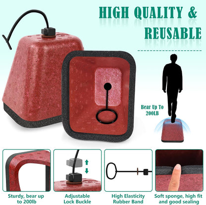 2 Pack Outdoor Faucet Covers for Winter, Heavy Duty Faucet Spigot Covers Winter Insulated, Reusable Outdoor Faucet Covers Hose Bib Covers for Winter Freeze Protection (Red)
