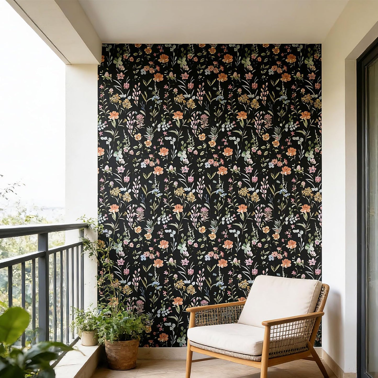 Removable Peel and Stick Wallpaper Boho 17.5 x 118 in Floral for Bedroom Bathroom Easy Peel Off Stick on Wallpaper Contact Paper Renter Friendly Wall Paper