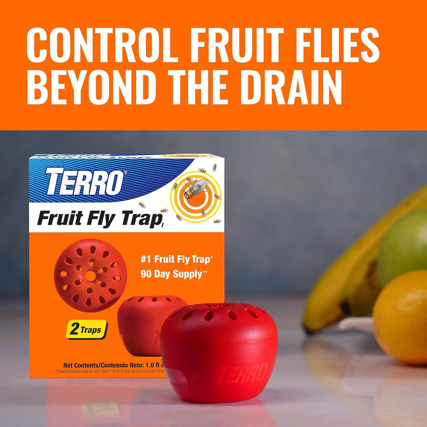 TERRO Drain Insect Killer, 1-Pack, Foam Treatment for Indoor Infestations | Kills Cockroaches, Drain, House, & Fruit Flies, Extension Tube Application, Drain Fly Killer, Works on All Pipes