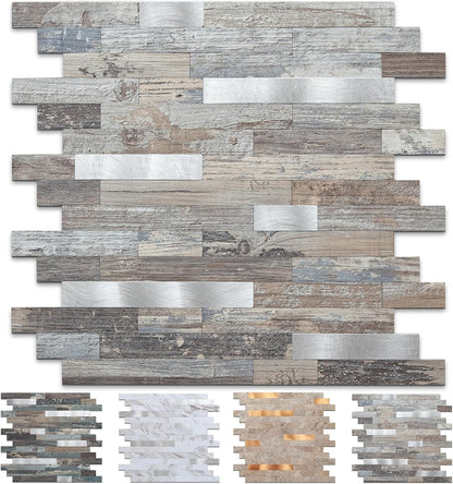 Midcard 10 Sheets Peel and Stick Backsplash PVC Wall Tile,for Kitchen Backsplash