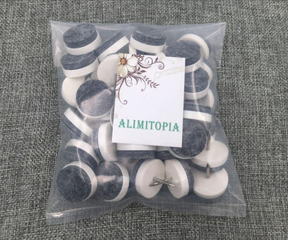 ALIMITOPIA 40pcs Furniture Felt Pad Heavy Duty Nail-on Chiar Slider Glide Pad Floor Protector for Wooden Furniture Chair Tables Leg Feet(Φ18mm or 0.7";Brown)