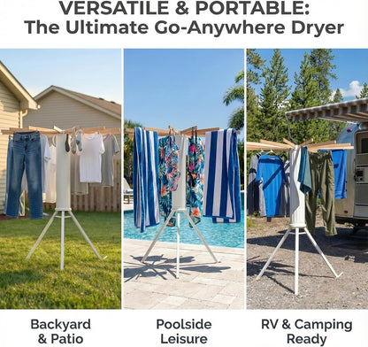 Wall-Mounted Drying Rack Clothing Foldable, Space-Saving Laundry Drying Rack with 7 Rods Perfect for Versatile Indoor and Outdoor Use in Apartment, Bathroom, RV, Balcony and Bedroom
