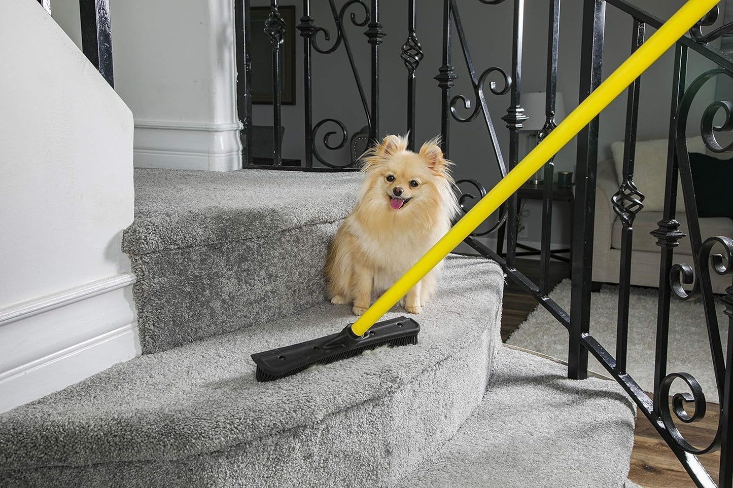 FURemover Pet Hair Removal Rubber Broom, 18" Broom Head