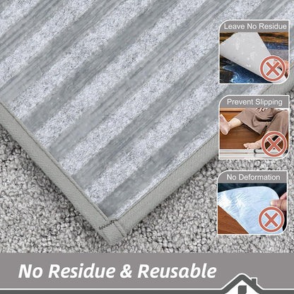 BEQHAUSE Stair Treads for Wooden Steps 28inX9in, Non Slip Carpet Stair Treads Indoor Stair Runners Machine Washable, Soft Stair Rugs Mat Surface Polyester TPE Backing, 4pcs, Charcoal