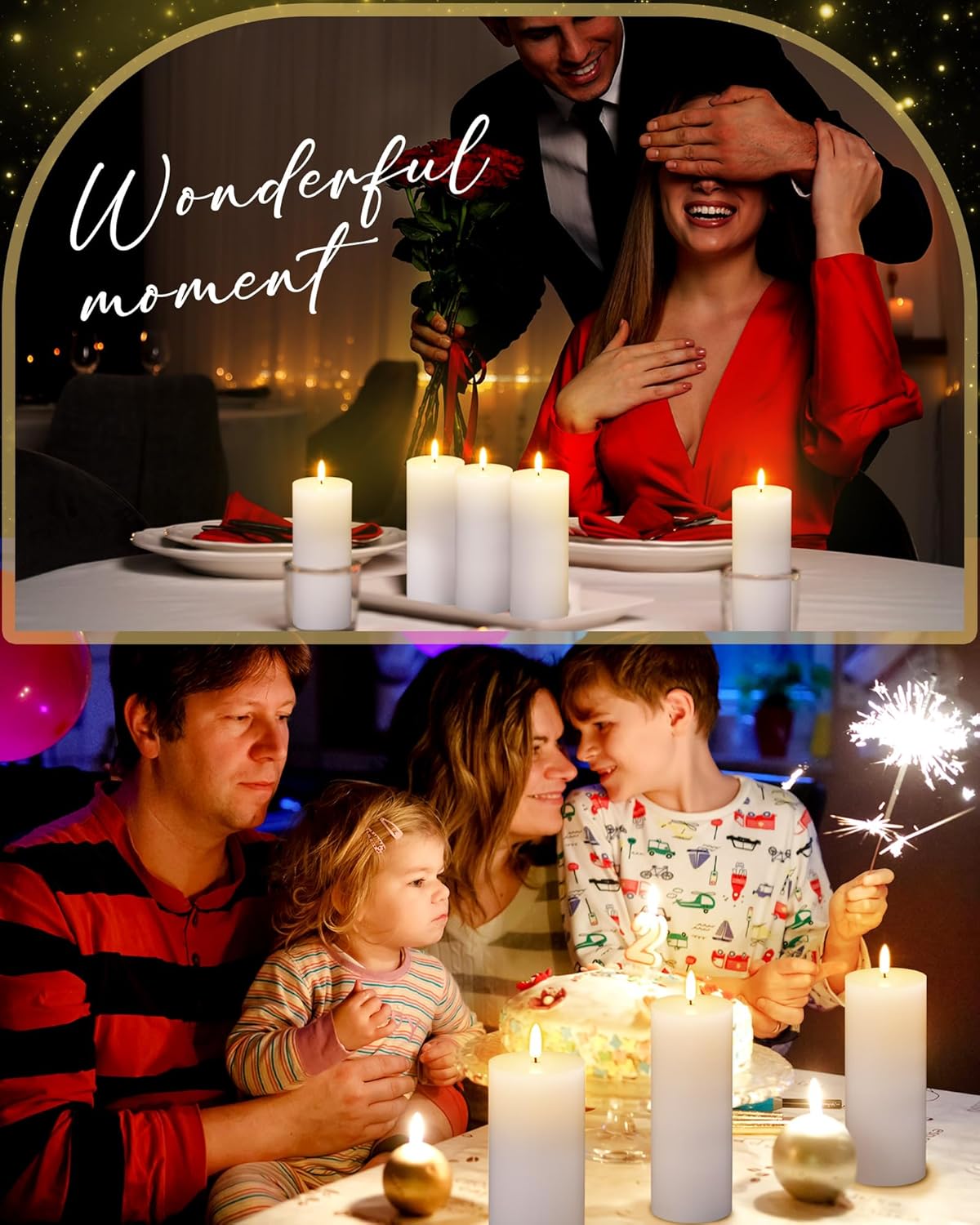 VIHOSE 9 Pack White Flameless Candles Set with Remote and Timer Flickering Flameless Battery Candles Flat Top LED Pillar for Wedding Outdoor Home Festival Decoration(D 3'' H 4'' 5'' 6'')