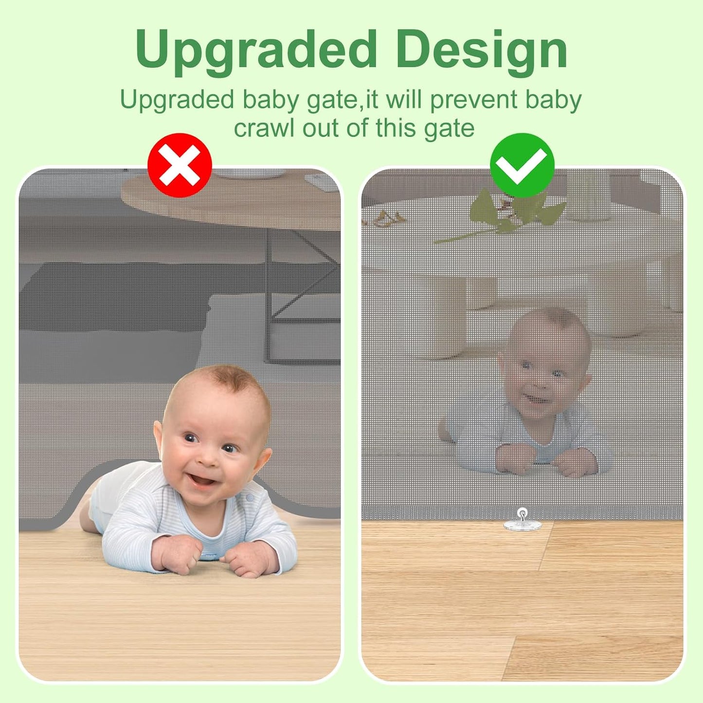 Retractable Baby Gate for Stairs & Doorways, 33" Tall Extends to 71" Wide | Extra Wide Safety Kid Pet Gate, Mesh Dog Gate for Indoor,Outdoor, Hallways One-Handed Operation, Easy Install(33”x71”-Black)