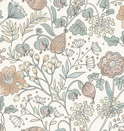 HeloHo Blue Floral Wallpaper Peel and Stick Self Adhesive Removable Wall Paper 16.1" X 118" Renter Friendly Waterproof Wallpaper Contact Paper for Furniture Living Room Bedroom Decor